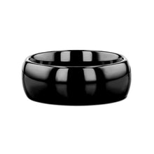 Load image into Gallery viewer, RAVEN Domed Black Tungsten Wedding Band