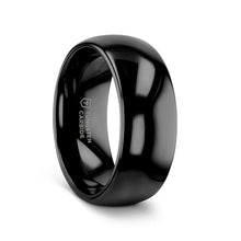 Load image into Gallery viewer, RAVEN Domed Black Tungsten Wedding Band