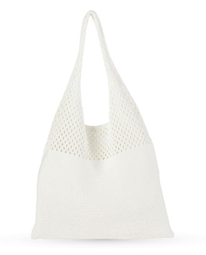 White Crochet Shoulder Bag