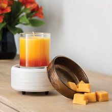 Load image into Gallery viewer, White Washed Bronze 2-In-1 Classic Fragrance Warmer