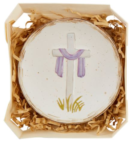 White Cross Trinket Dish