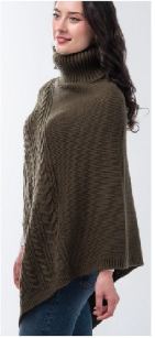 Wilderness Cable Knit Poncho, Asst.2
