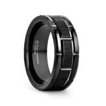 Load image into Gallery viewer, Windsor Black Tungsten Carbide Men's Wedding Band