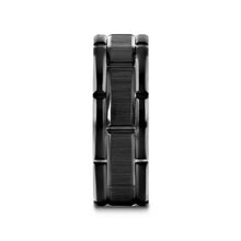 Load image into Gallery viewer, Windsor Black Tungsten Carbide Men's Wedding Band