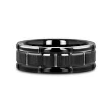 Load image into Gallery viewer, Windsor Black Tungsten Carbide Men's Wedding Band