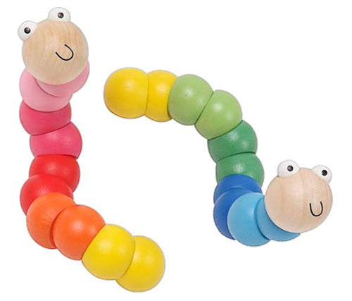 Wooden Twisty Worm, 2 asst