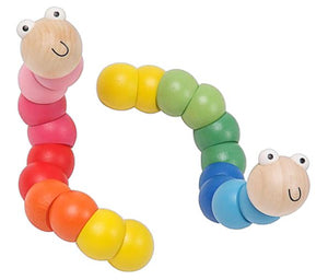 Wooden Twisty Worm, 2 asst