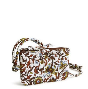 Marrakesh Vines Cream Zip Card Pouch Lanyard