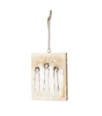 Hand-Painted Angel Trio Ornament