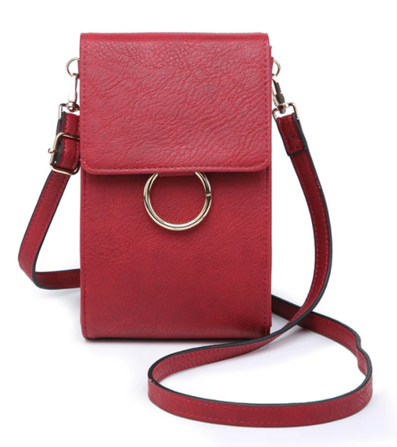 Ayla Cell Phone Bag- Wine