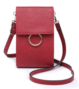 Ayla Cell Phone Bag- Wine