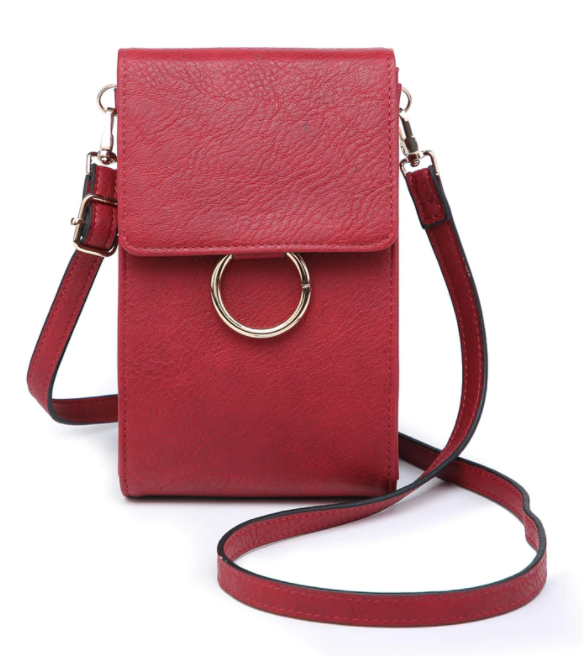 Ayla Cell Phone Bag- Wine