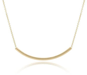 16" Necklace Gold Bliss Bar Smooth