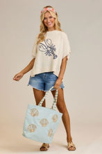 Load image into Gallery viewer, Blue Coastal Luxe Tote