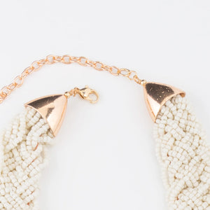 Zaylee Braided Bead Collar Necklace