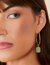 Load image into Gallery viewer, Chateau Hoop Earrings Frosty Green