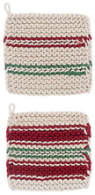 Load image into Gallery viewer, Christmas Crocheted Pot Holders, Set of 2
