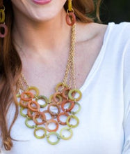 Load image into Gallery viewer, Omala Citrus Sunshine Layered Rings Necklace