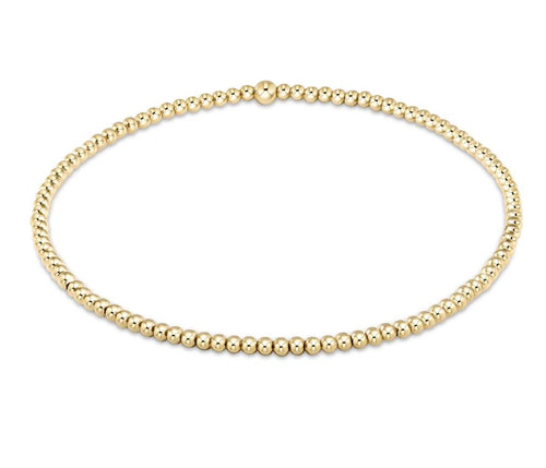 Classic Gold 2mm Bead Bracelet