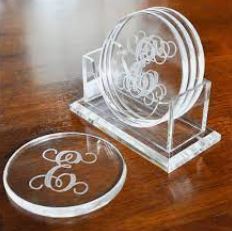 Acrylic Round Coasters (Set of 4) - Laser Engraved