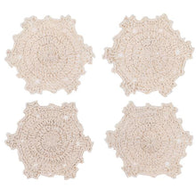 Load image into Gallery viewer, Crochet Snowflake Coaster 4 Pack