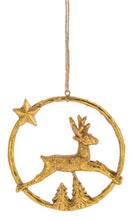 Load image into Gallery viewer, Deer In an Open Circle Ornament