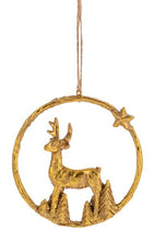 Load image into Gallery viewer, Deer In an Open Circle Ornament