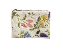 Load image into Gallery viewer, Tossed Florals Embroidered Pouch