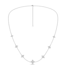 Load image into Gallery viewer, Flower Petals Stud Station Necklace