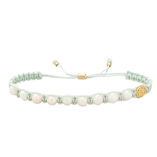 Friendship Bracelet Sea Foam/ Pearl