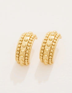 Dappled Hoop Earrings Gold