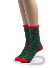 Load image into Gallery viewer, Holiday Fuzzy Socks, 4 Asst.