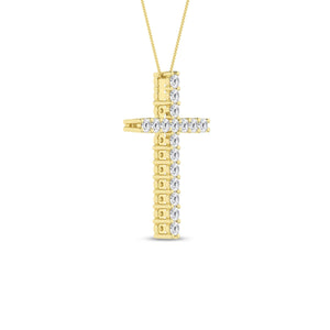 1/2 ctw Cross Pendant- Yellow Gold