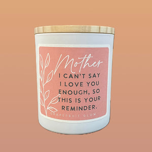 Mother I Love You Candle