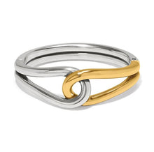 Load image into Gallery viewer, Interlok Curve Two Tone Hinge Bangle