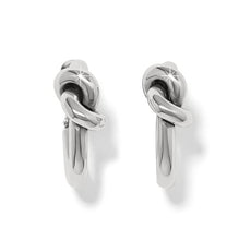 Load image into Gallery viewer, Interlok Single Knot Hoop Earrings - Silver