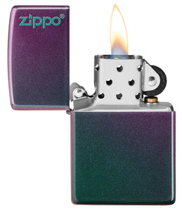 Classic Iridescent Zippo Logo Pocket Lighter