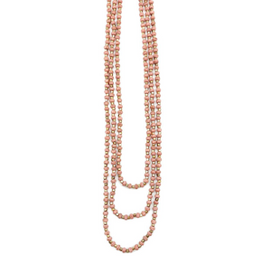 Sachi Mulberry Three Strand Necklace, Light Pink