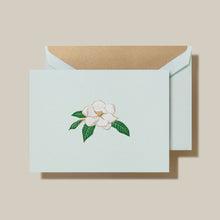 Load image into Gallery viewer, Engraved Magnolia Blossom Note Cards