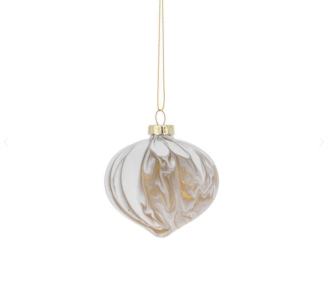 Marbleized Holiday  Ornament - 3 Asst.