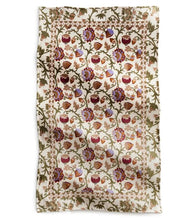 Load image into Gallery viewer, Midnight Garden Paisley Antique White Plush Throw Blanket