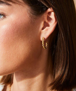 Mitchelville Hoop Earrings Gold