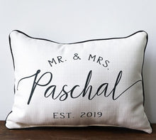 Load image into Gallery viewer, Customizable Casual Mr. and Mrs. Established Pillow