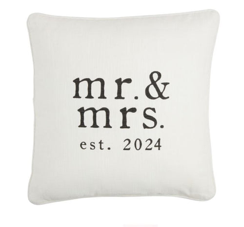 Square Mr. & Mrs. est. 2024 Pillow