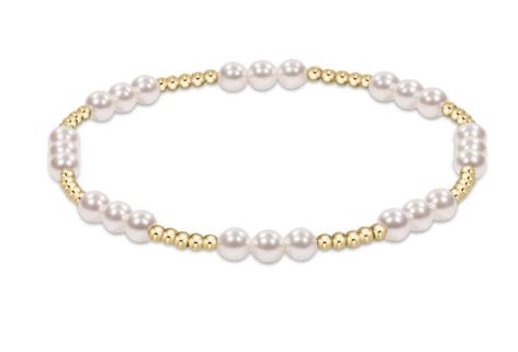 Classic Pearl Joy Pattern 4mm Bead Bracelet