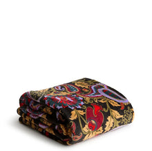 Load image into Gallery viewer, Midnight Paisley Plush Throw Blanket