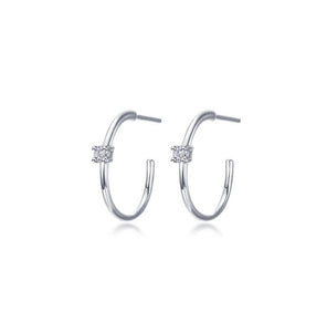 High Polished Hoop Earrings 25mm