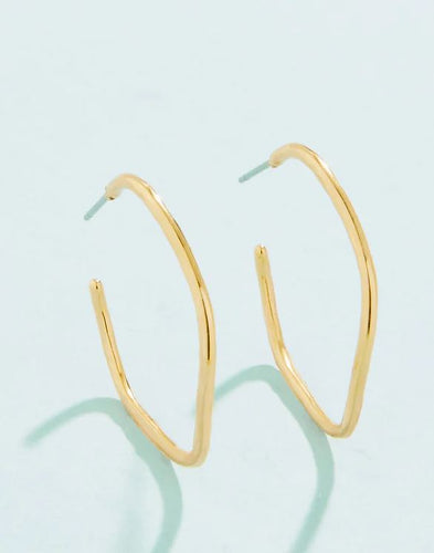 Ripple Wave Hoop Earrings