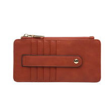 Load image into Gallery viewer, Saige Vegan Leather Slim Card Wallet- Rust