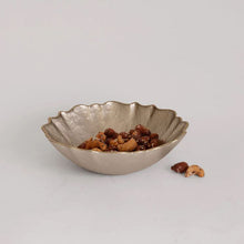 Load image into Gallery viewer, Glass Small Round Bowl - Taupe and Gold
